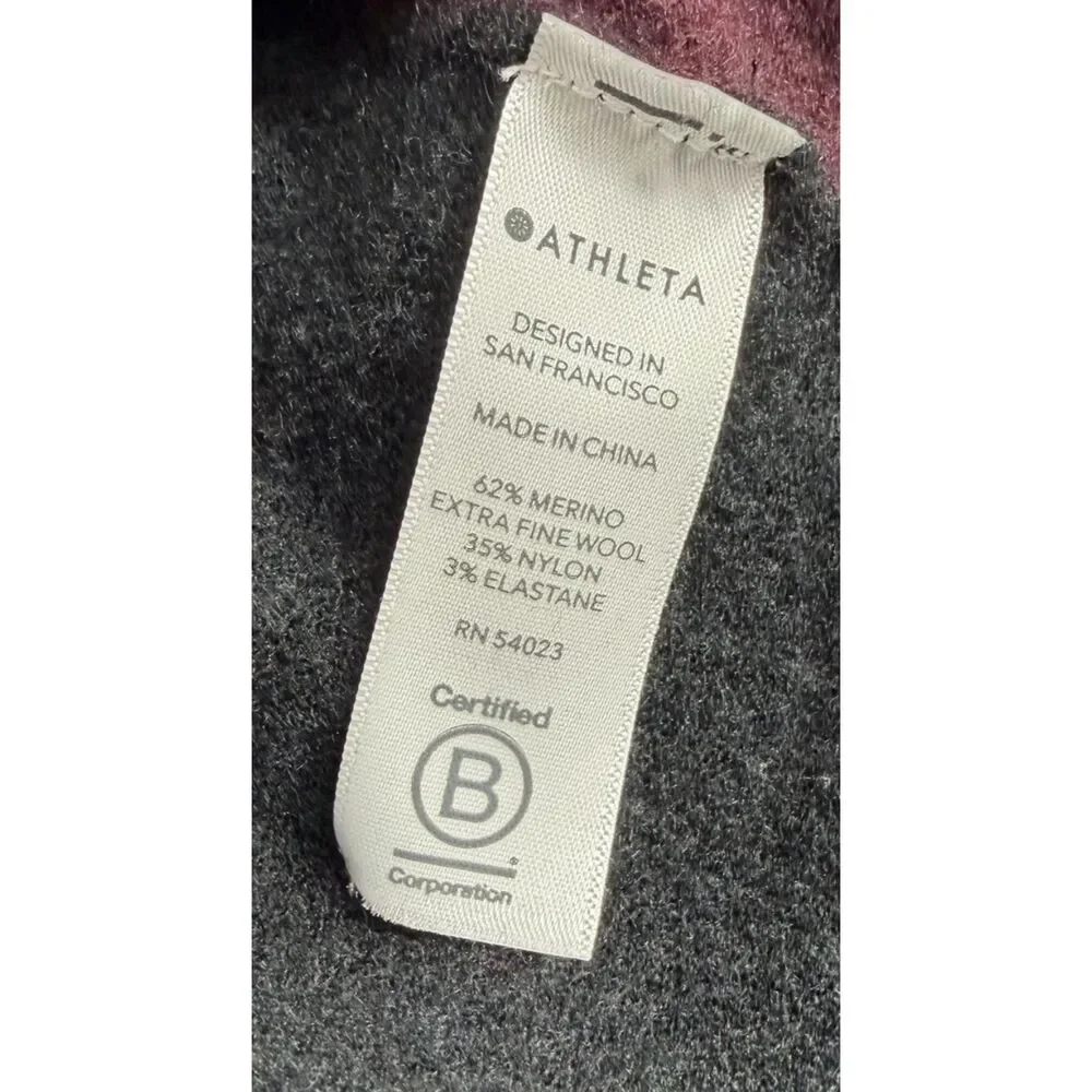 Athleta Extra Fine Merino Wool Blend Turtleneck Sweater Women's Small Colorblock
